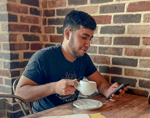 Looking at Phone