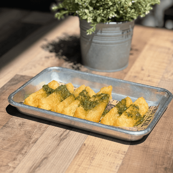 Fried Yuca al Cilantro Mojo