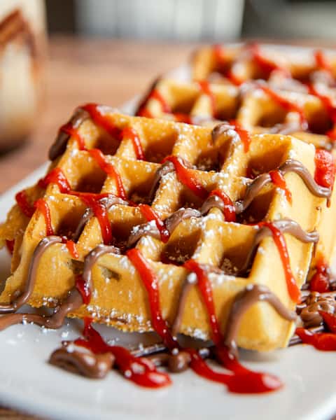 Guava & Nutella Waffles