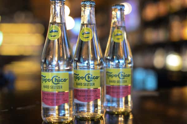 Topo Chico Strawberry Seltzer Bottle