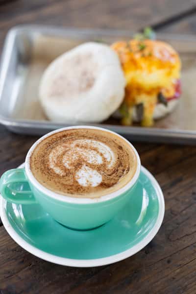 Hot coffee with creamer designs