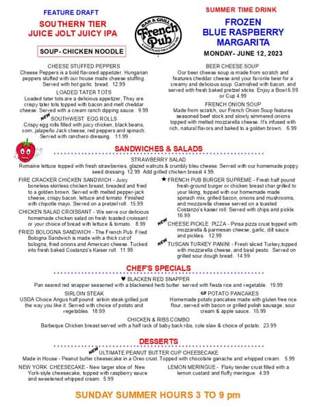 French Pub Restaurant in Depew, NY