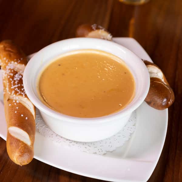 Pretzels and cheese dip