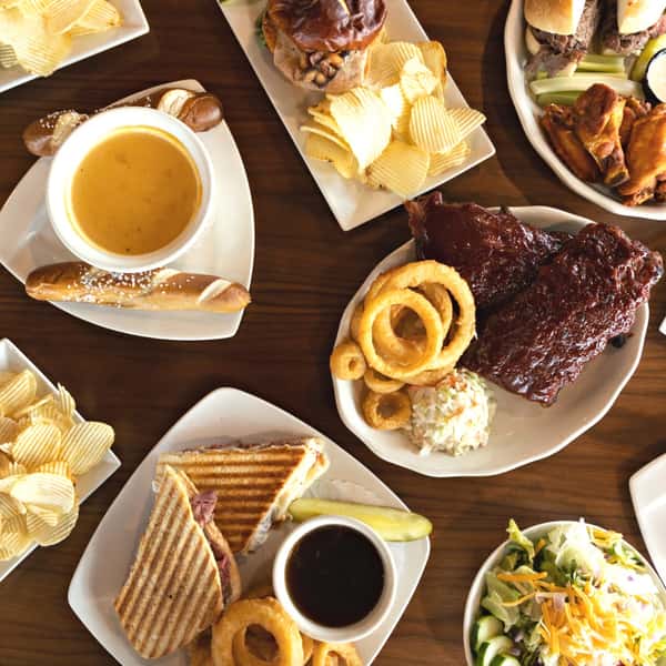 Various dishes on a table