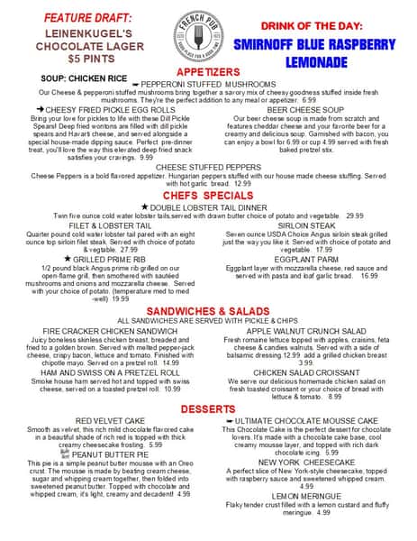 French Pub Restaurant in Depew, NY