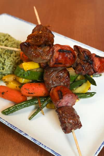 Filet & Linguica Sausage Pinchos