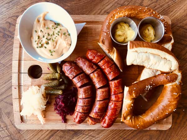 3 Sausage + Pretzel Board
