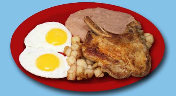 Pork Chop & Eggs Plate