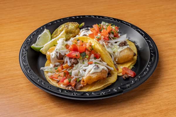 Surf (Fish) & Turf (Asada) Taco