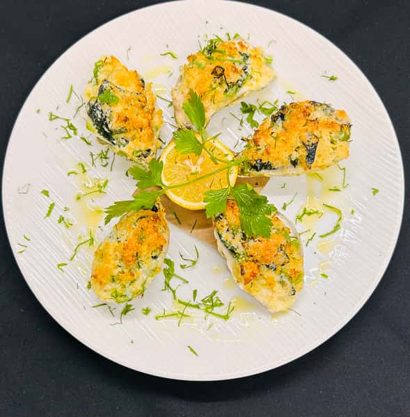 Baked Oysters Florentine