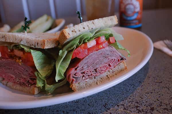 76. Rare roast beef