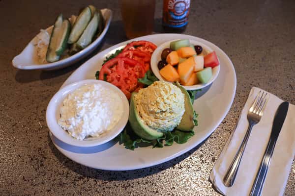 Stuffed Tomato or avocado and cottage cheese