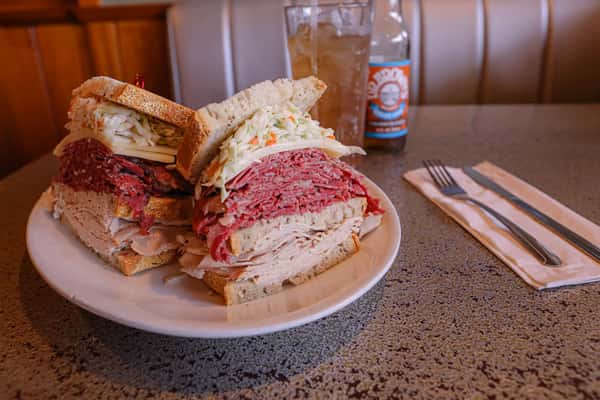 22. Corned beef, turkey, Swiss cheese