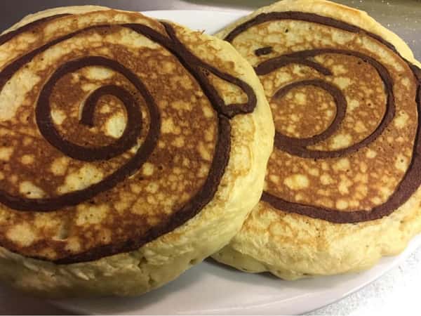 Cinnamon swirl pancakes