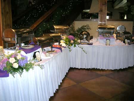 decorated buffet table