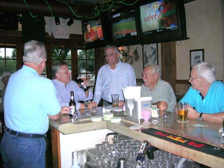 group of men at the bar