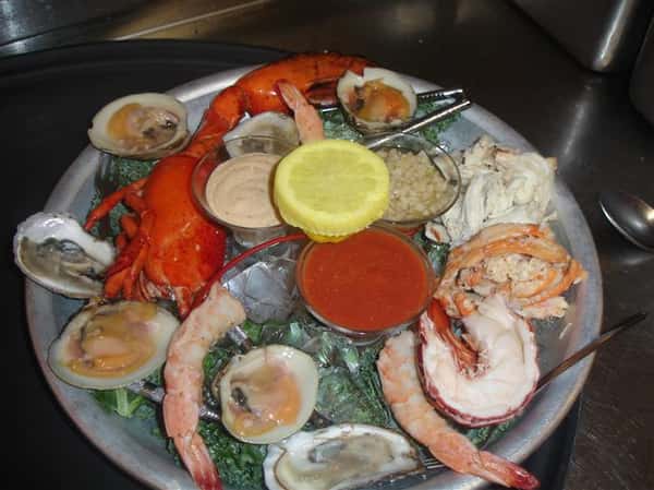 various seafood on ice