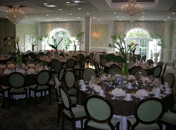 decorated dining area