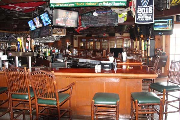 view of bar area