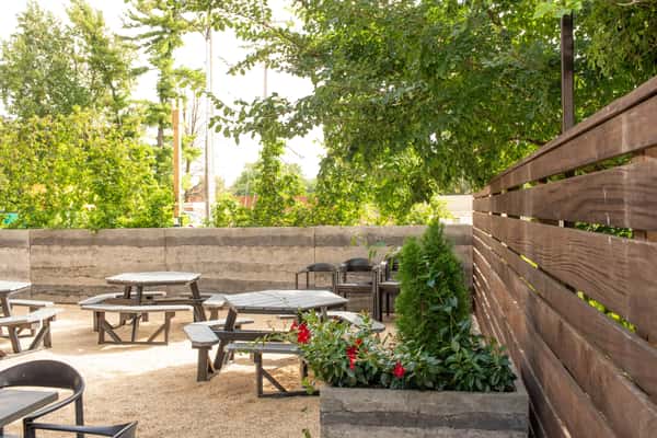 outside picnic tables