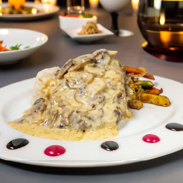Schnitzel Viennese - Mushroom Cream Sauce