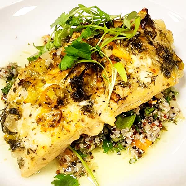 Baked Snapper Garden Style
