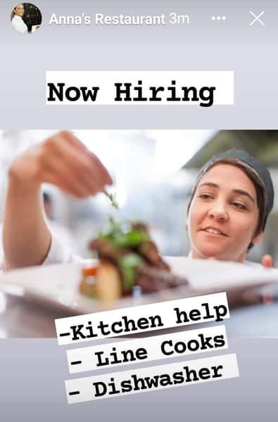 Now Hiring Server - Bartender - Cooks and Kitchen Help