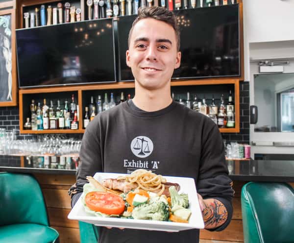 server carrying food