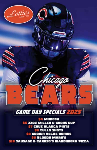 Lotties Bears Game Day Specials 