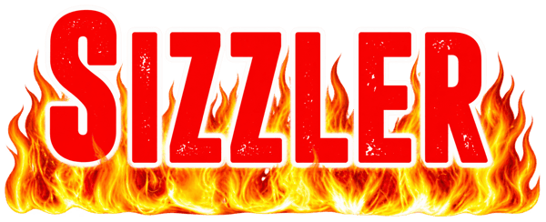 Sizzler logo with flames