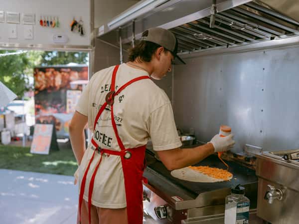 Guy preparing food