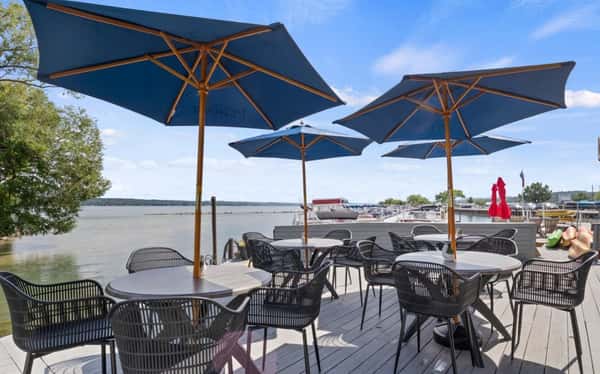 sunlit lakeside venue