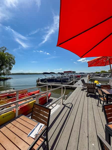 sunlit lakeside venue
