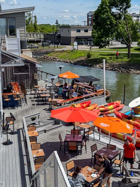 sunlit lakeside venue
