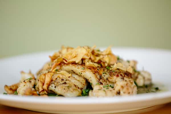 Freshly made fish dish