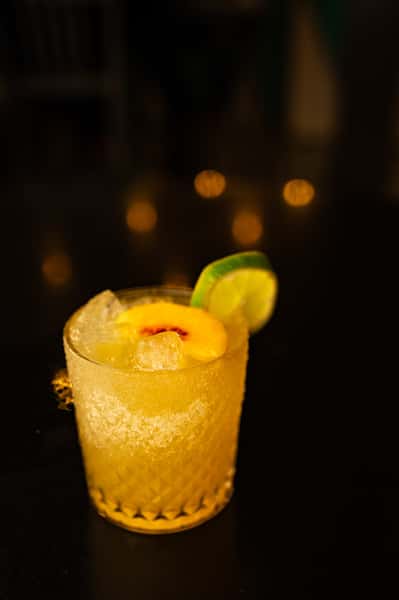 Hot Honey Peach Margarita