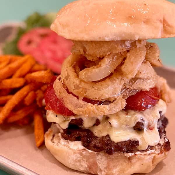 onion ring burger