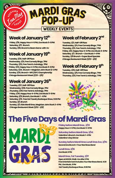 mardi gras pop-up flyer