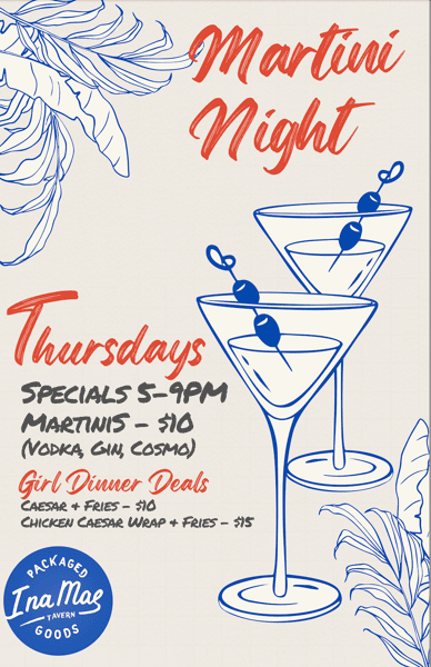 Martinis and Girl Dinner