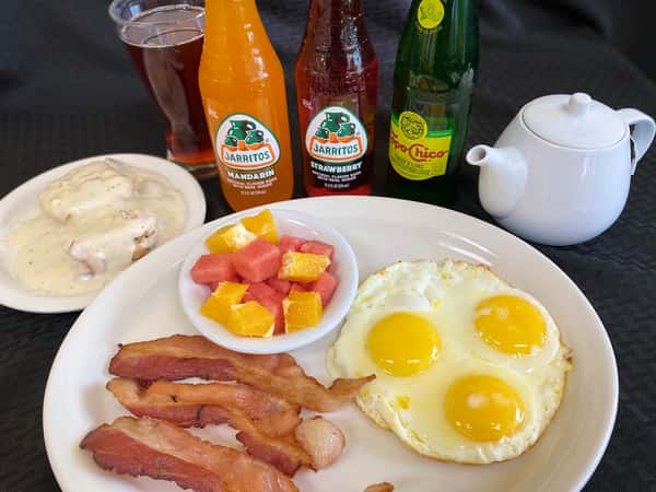 3 Eggs and Bacon, Sausage, or Ham