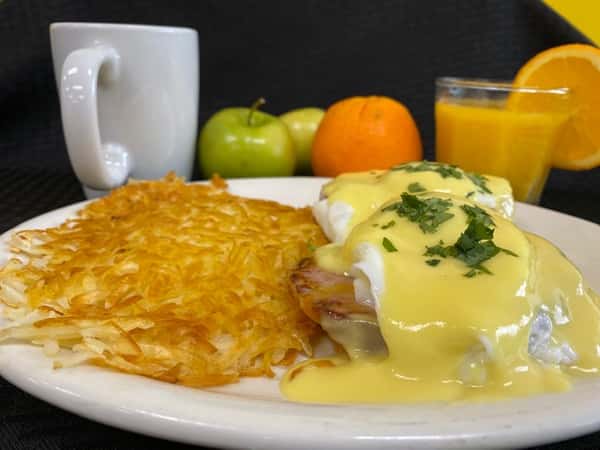 Ham Steak with Two Eggs