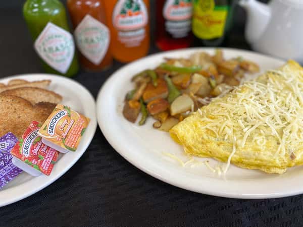 Breakfast Omelette and toast