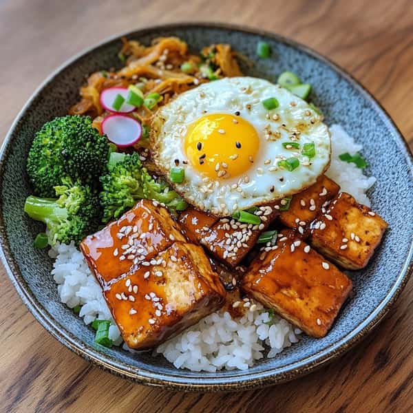 Rice broccolis and egg