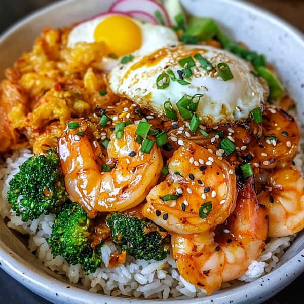 Shrimp and egg dish