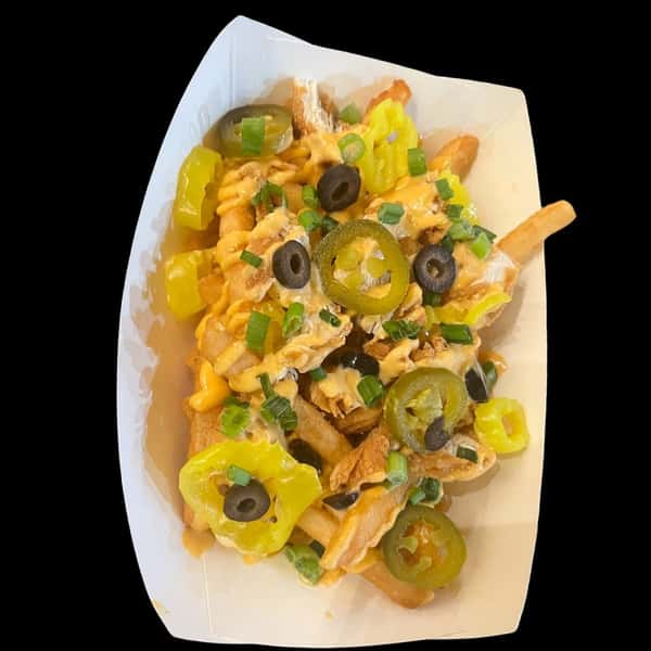 Mac and cheese with olives