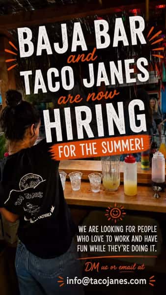 We are looking for some people for the summer who love to work and have fun while they're doing it! 🏖️

The shifts are for Friday & Saturday nights! 
You can apply at Taco Jane's or email us at info@tacojanes.com

#sananselmo #mexicanfood #tacos #marin