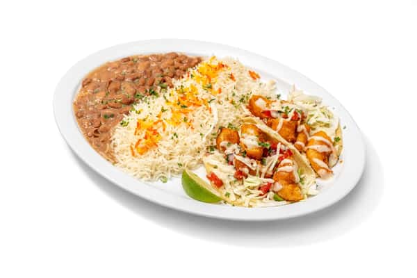 Battered Shrimp Taco Plate