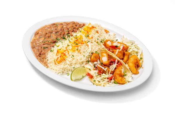 Battered Shrimp Taco Plate