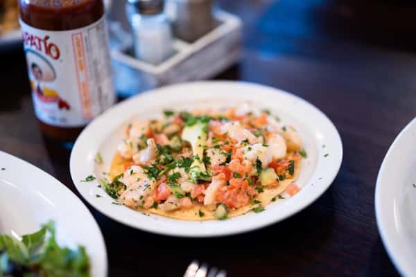Shrimp Ceviche Tostada