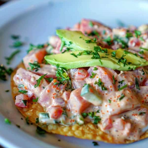 Ahi Tuna Poke Tostada